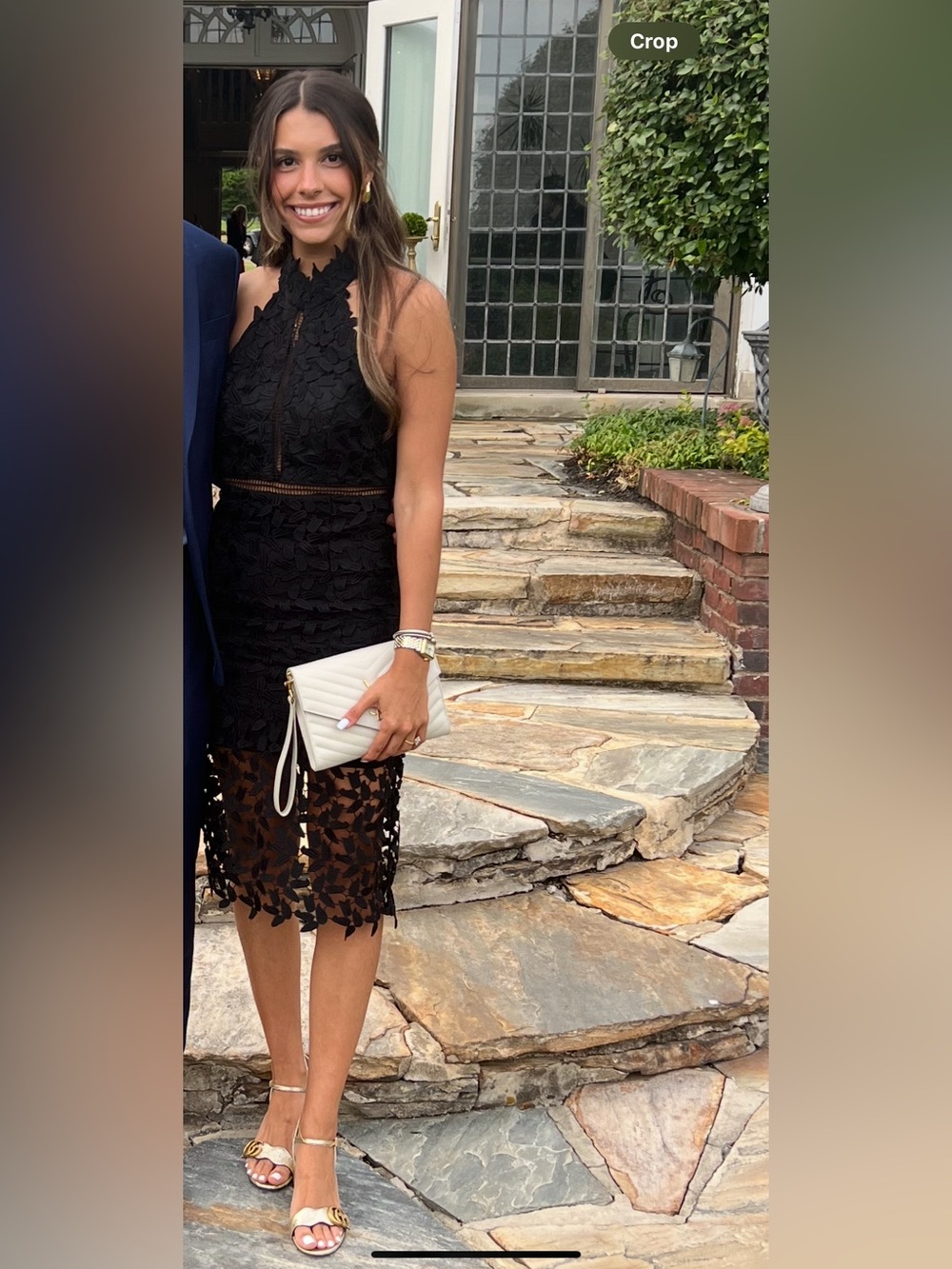 Bardot Black Lace Midi Dress